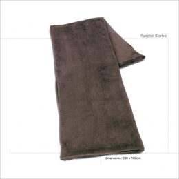 Raschel Blanket Double - chocolate