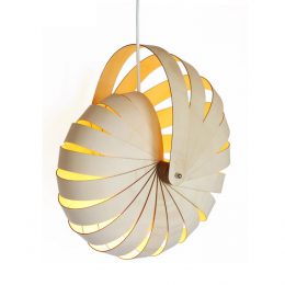 Nautilus hanging lamp shade by PLN Group designed by Rebecca Asquith