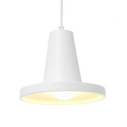 Tall minimalist white pendant lamp