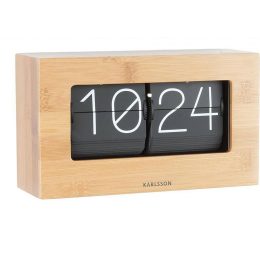 Karlsson Flip Desk Clock in bamboo